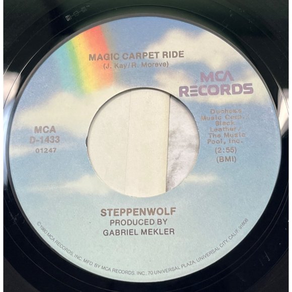 Steppenwolf Born to be Wild / Magic Carpet Ride 45 Rock MCA D-1433 VG+ - Picture 2 of 4